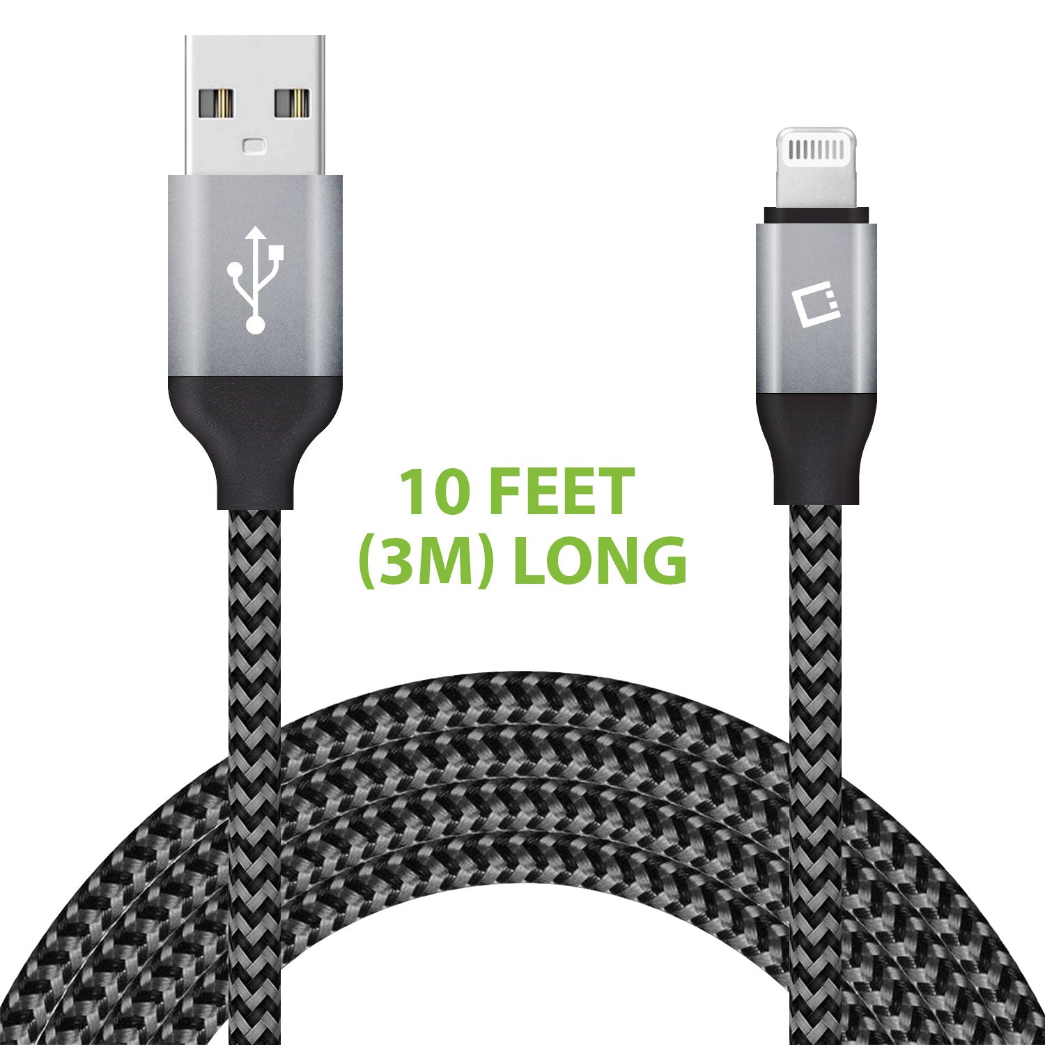 Cellet 10 Feet Apple MFi Certified Lightning 8-Pin to USB Charging Data Sync Cable for iPhone / iPad / AirPods / iPod - image 4 of 9