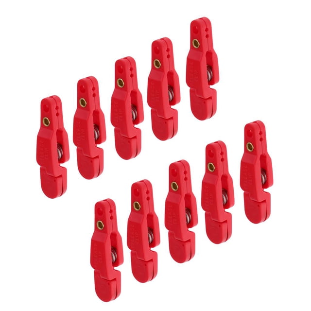Almencla 10pc Rembourré Clip de Relâchement de Tension Lourde pour le Poids, Planche de Rabotage, e Rouge Rouge Rouge 10Pcs