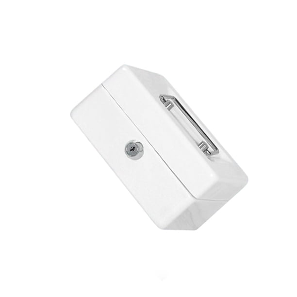 Kearding Mini caja de dinero en efectivo con cerradura para Hotel y oficina en casa, para dormitorio, bandeja para monedas, caja de Blanco
