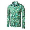 thumbnail image 1 of Camisa de muñeco de nieve con patrón HD, camisa de manga larga de alta calidad para hombre, camisa de diseño con botones, camisa de solapa para hombre talla grande, 1 of 6