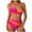 Red, variant on Women's Fashionable Swimsuit Sexy Padded Bralette Bikini Set,Size M