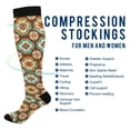thumbnail image 2 of FORMRS Womens Knee High Socks Casual Long Thick Travel Daily Wear, 2 Pairs, Retro Blossom Flower, 2 of 6