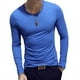 thumbnail image 3 of Camiseta de manga larga para hombre con diseño de fans del ejército de primavera y otoño, ajustada, de cuello redondo transparente multicolor, camisa básica para hombre, 3 of 6