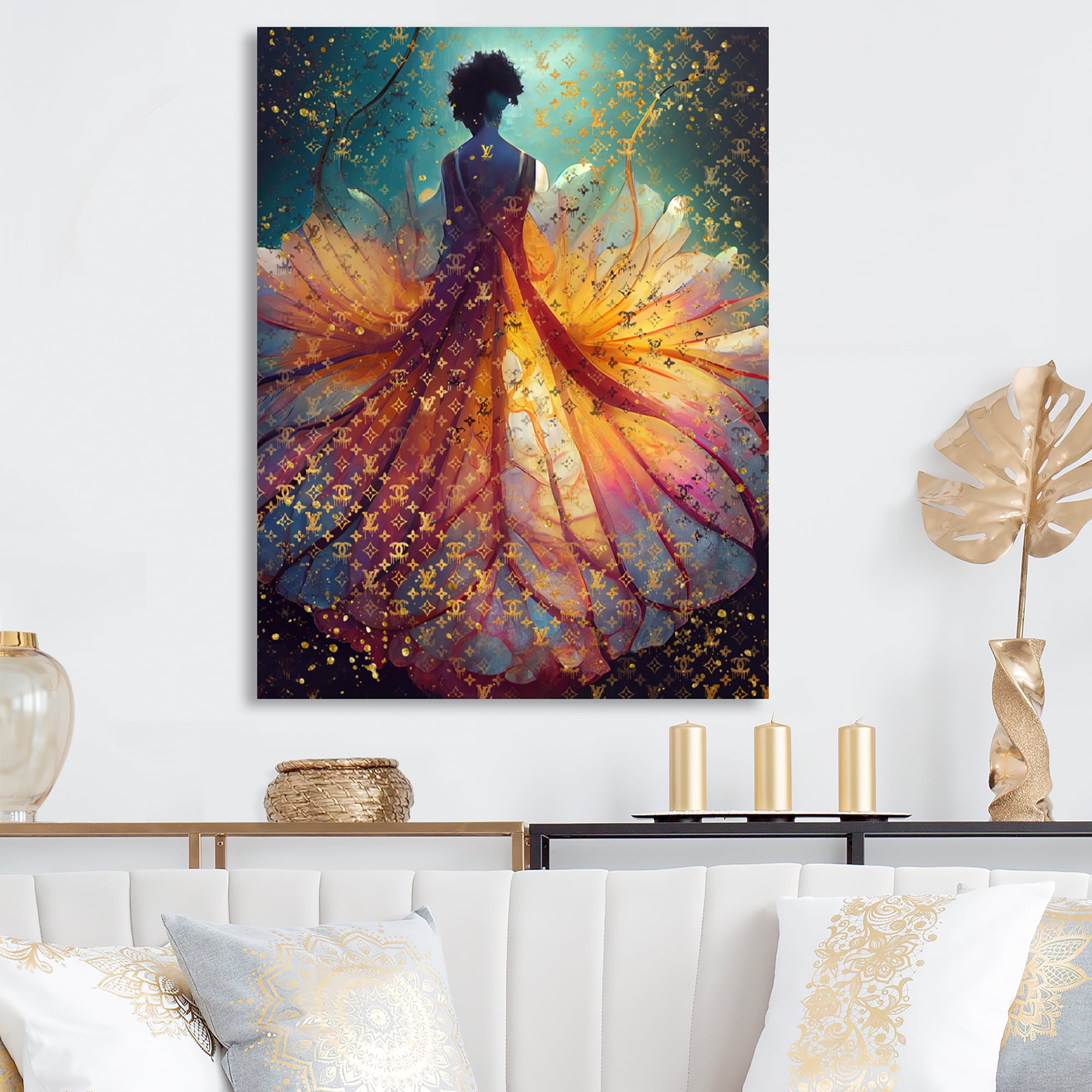 Designart Luxurious Fantasy Dress II Canvas Wall Art