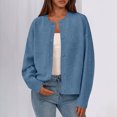 thumbnail image 6 of Besolor Womens Button up Cardigan Sweaters Long Sleeve Crew Neck Lightweight Knit Tops Loose Fall Jacket, 6 of 8