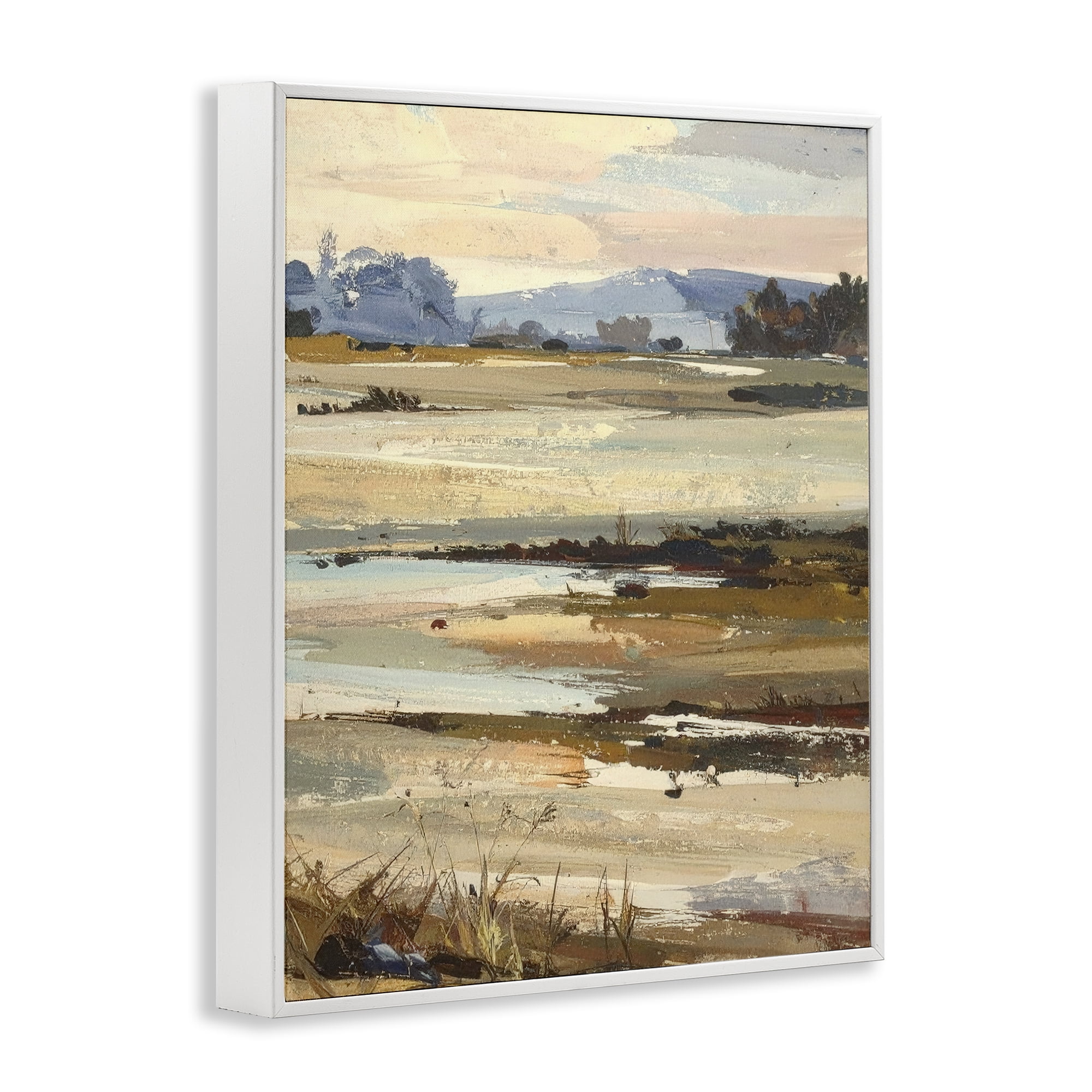 Stupell Industries Distant Horizon Portrayal White Framed Giclee Art, design by Alonza Saunders