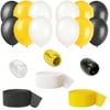 Pittsburgh Football Team Solid Fan Decoration Pack, 30pc, Black White Yellow