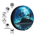 thumbnail image 4 of Goofa Hawaiian Beach Pirate Moon Pattern Universal Tire Cover for Jeep, SUV, Truck, and Trailer – Waterproof, UV-Resistant,Easy to Install, Fits 14"-17" Tires-17 inch, 4 of 6