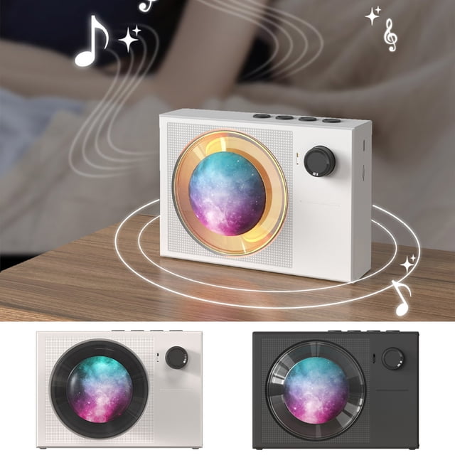 Altavoz Bluetooth de aromaterapia | Audio inalámbrico portátil con temática de planetas | Color del cielo de ensueño | Sonido envolvente de 360° | Luz ambiental | Batería larga | Regalo para el