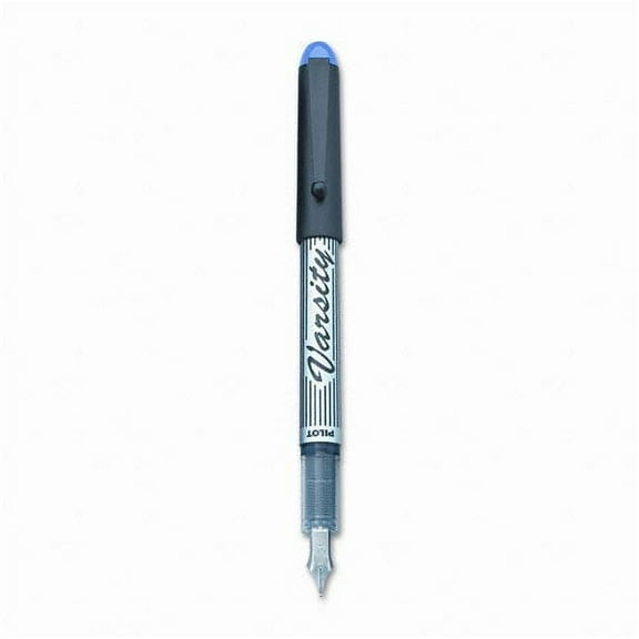Pilot : Varsity Disposable Stick Fountain Pen, Black Barrel, Purple Ink, Fine Pt -:- Sold as 2 Packs of - 1 - / - Total of 2 Each