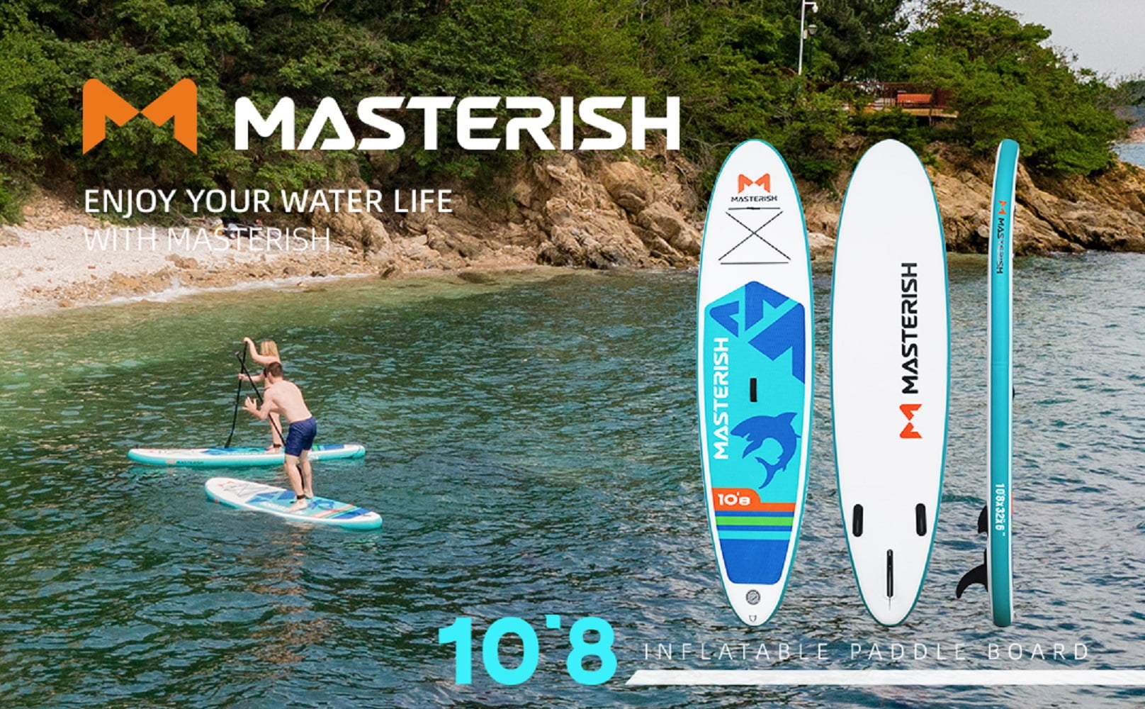 Hard Paddle Board, 10' Adults Youth Inflatable Paddle Boards, Premium