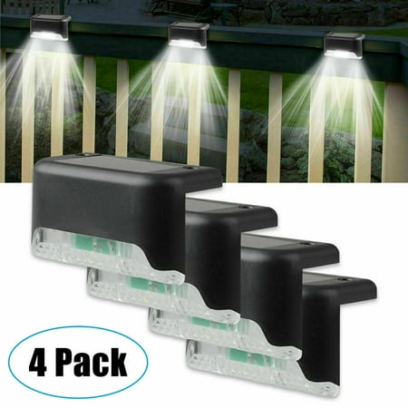 

4/8 LED Solar Deck Lights Waterproof Step Light Outdoor Garden Patio Path Stairs
