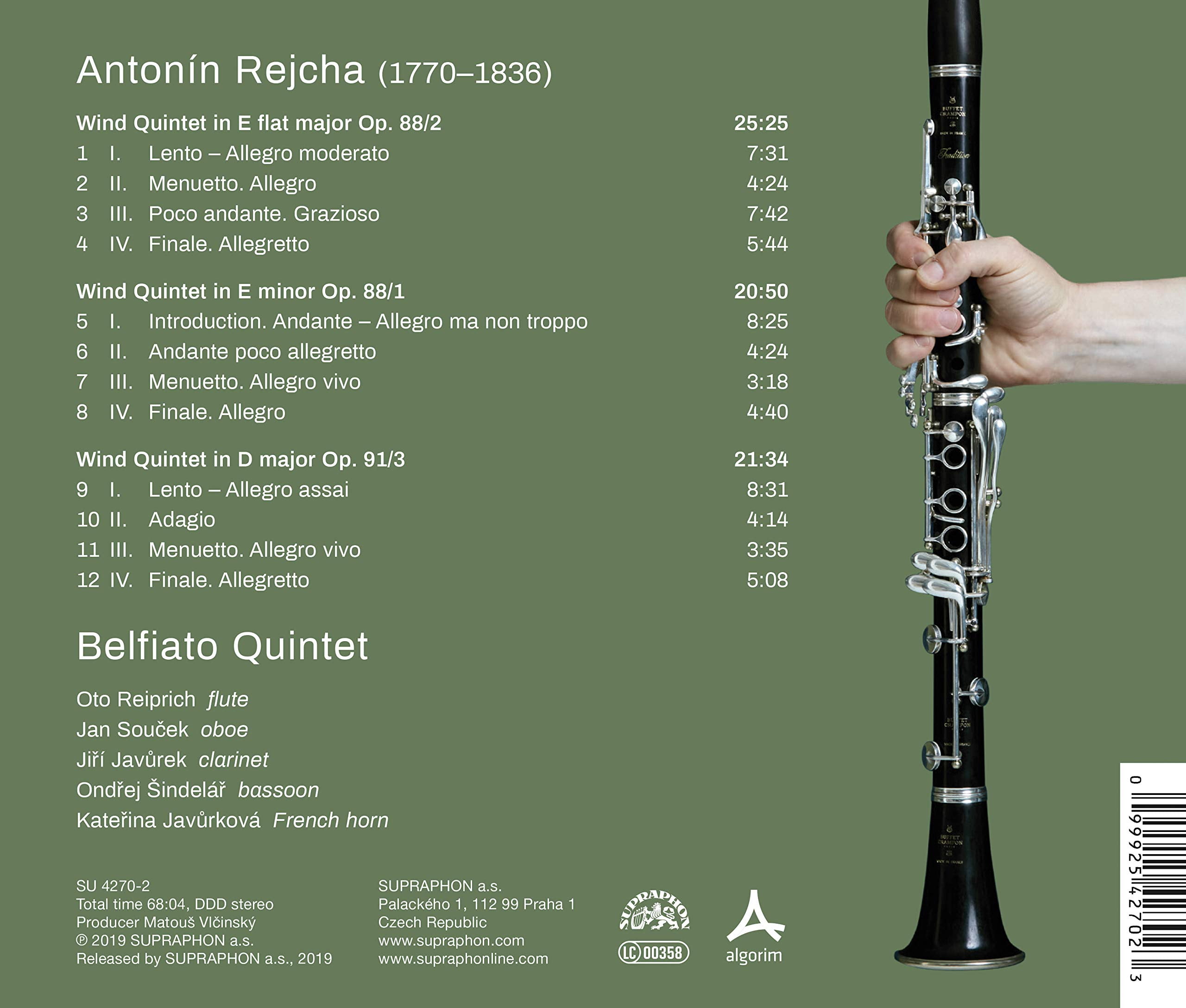 Reicha / Belfiato Quintet - Wind Quintets - Music & Performance - CD