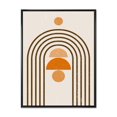 thumbnail image 1 of Designart Abstract Rainbow Sun and Moon In Earth Tones IV FLOAT FRAME WALL ART, 1 of 4