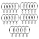 thumbnail image 1 of Paquete de 24 anillos de metal para cortinas, ojales de 30 mm de diámetro interno para barras, varillas y cortinas, color plateado, 1 of 4