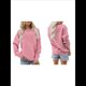thumbnail image 3 of Sudaderas Informales de Cuello Redondo para Mujer, Camisetas de Larga y Corte Holgado para Otoño. Rosa L, 3 of 6