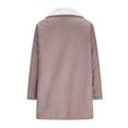 thumbnail image 5 of Plus Size Winter Coats for Women Warm Sherpa Fleece Lined Hooded Parka Faux Suede Pea Coat Casual Outerwear, 5 of 5