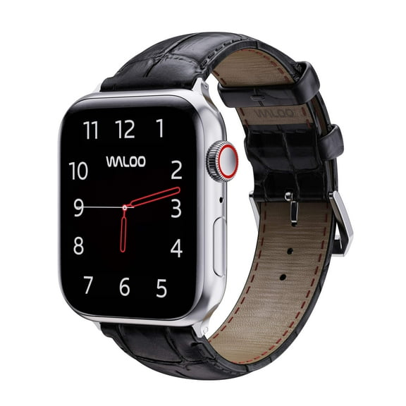 Waloo Crocodile Pattern Leather Replacement Band For All Apple Watch Series