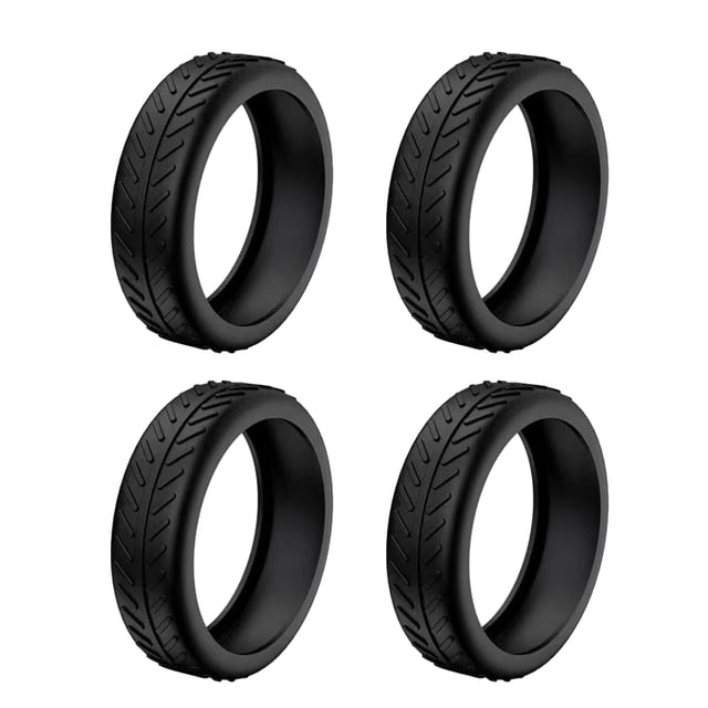 1/4/8 Pcs Housse en Silicone pour Roues de Valise, Housse de Protection pour Roues de Valise, Garde-Roues, Accessoires pour Bagage Cabine, Housse de Roues pour Réduire le Bruit, Noir, 4 Pcs