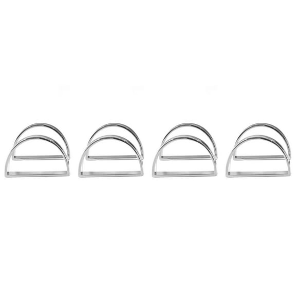 Napkin Rings,8pcs Silver Semicircle Napkin Semicircle Napkin Rings Table Napkin Rings Modern Innovation
