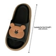 thumbnail image 4 of Cartoon of Bear Slippers Open Toe Shower Shoes Slides Women Adorable Comfortable PVC Bathroom Sandals Non Slip for Showering Beach Household Black 36 To 37, 4 of 10
