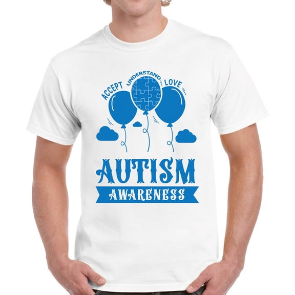 Men T-Shirt Autism Awareness Shirt - Balloons Autism S M L XL 2XL 3XL 4XL 5XL - Mens Top Graphic Tee