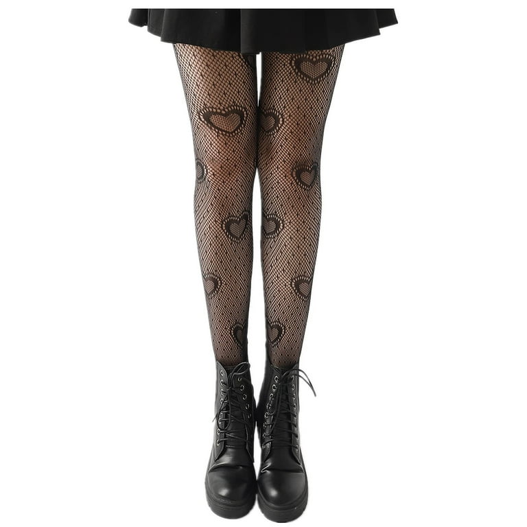 LBECLEY Plus Sheer Tights Size Women's Point Pattern (Without Pantyhose  Love Stockings Seggings Tights Panties) Tights Floral Fishnet Tights Black  One Size 