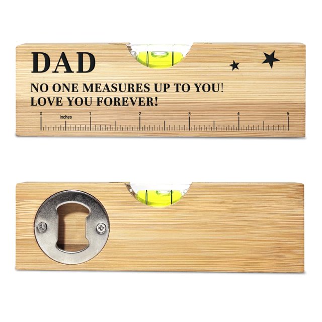 Regalo de cumpleaños de Wooden Spirit Level AACQQ para el Día del Padre para papá
