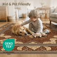 thumbnail image 4 of ODIKA 6'x9' Washable Area Rug Non-Slip, Easy Care, Spotted Border Salt Speckled Southwestern Motifs Abstract Inspired Refined for Family Room, Living Room, Master Bedroom, 4 of 7
