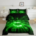 thumbnail image 2 of Erosebridal Futuristic Cubes Bedding Twin Comforter Set,Geometric Plaid Down Comforter,Grid Checkerd Bedding Sets Twin With Comforter,Super Cozy Gradient Bedroom Decoration,Reversible,2-Piece, 2 of 8