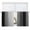 Black White Gray, variant on Black Gray Ombre Semi Sheer Window Curtains 45 Inches Long, Vintage Country Wooden Rod Pocket Voile Silky Chiffon Curtain Light Filtering Drapes for Living Room, Kitchen, Bedroom, 52"x45", 2 Panels