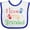 White and Royal, variant on Inktastic Grandad Grandkids Handprints Boys or Girls Baby Bib