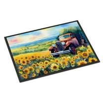 Carolines Treasures DAC1654JMAT 24 x 36 in. Unisex Kansas Sunflowers in Watercolor Indoor or Outdoor Mat