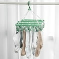 thumbnail image 6 of WarmHaven Clothes Drying Hanger with 32 Clips and Drip Foldable Hanging Rack (Light Green), 6 of 14