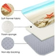 thumbnail image 2 of Non-skid Low Pile Sponge Foam Door Entry Rug for Bathroom Mat,Beach Starfish Conch Print Separate Tub Shower Skid Proof Long Rugs, Home Décor 3D Optical Illusion Non Slip Bath Mats 47 X 18 Inches, 2 of 6