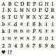 thumbnail image 1 of Plantillas de letras y números Uxcell de 1.5", 65 piezas reutilizables para pintar en pared, madera y tela, 1 of 6