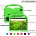 thumbnail image 6 of Kids Case for iPad 9th/8th/7th Generation 2021/2020/2019(10.2 inch), EVA Shockproof Military Grade Drop Protection Heavy Duty Case with Kids Friendly Portable Handle Foldable Stand Cover, Green, 6 of 11