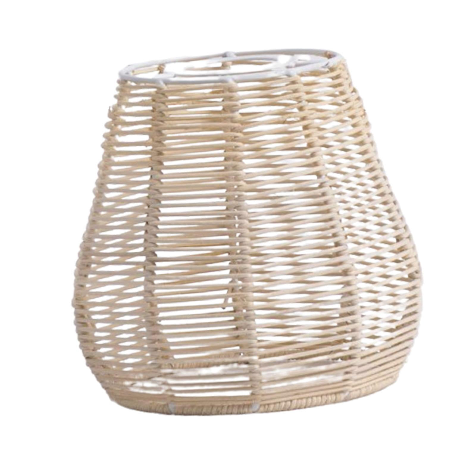 Bvdfgk Ceiling Fan Light Cover, Retro Rattan Woven Chandelier Light Cover, Woven Rattan Style B