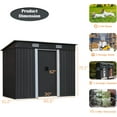 thumbnail image 7 of Catrimown Durable UV Resistant Metal Outdoor Storage Shed, 72.1 x 90.5 x 51.2, Grey, 7 of 7