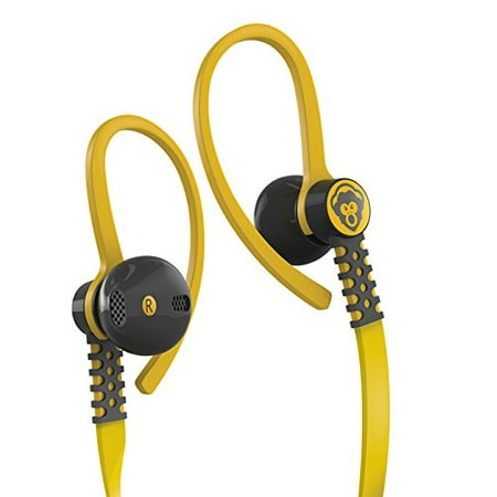 Popclik Flex Earphones Yellow for Apple with Microphone & Control Compatible with iPhone, iPod And