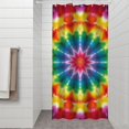 thumbnail image 2 of Colorful Rainbow Tie Dye Spiral Pattern Shower Curtain 36"x72" ,Bathroom Decorative Shower Curtains Set with 12 Hooks,Modern Waterproof Washable Shower Curtain, 2 of 6