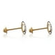 thumbnail image 4 of Aretes de oro 14k GIALLO Broquel Minimalist de oro blanco brillante y oro amarillo mate, 4 of 4