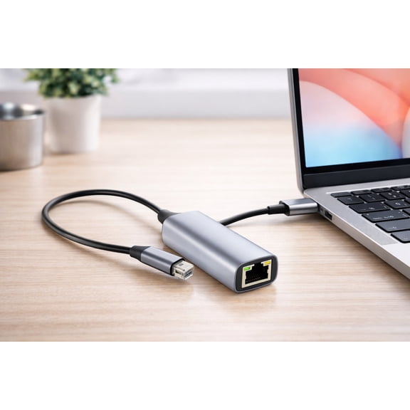 USB-C to Ethernet Adapter for Laptop Tablet Phone, Gigabit Wired Network