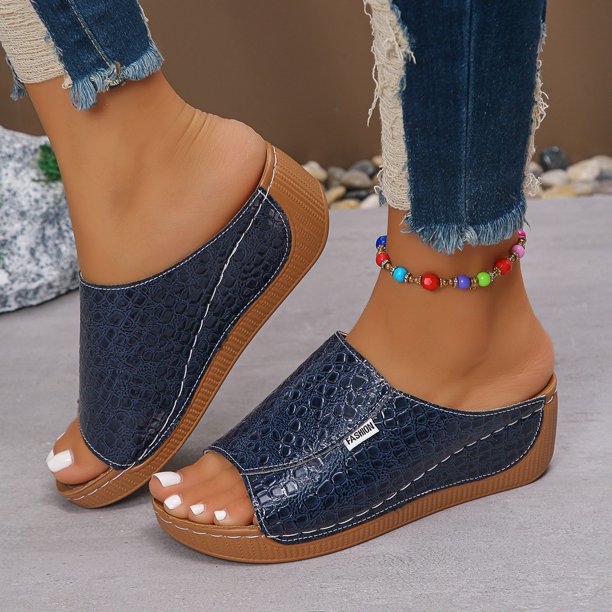 MKLEKYY Sandalias de Plataforma para Mujer, Sandalias de Plataforma Con Punta Abierta, Zapatos Casuales y Cómodos para Primavera, Verano y Otoño.