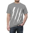 thumbnail image 5 of Effete Feline Claw Marks Scratch Unisex Cut & Sew Tee (AOP), 5 of 7