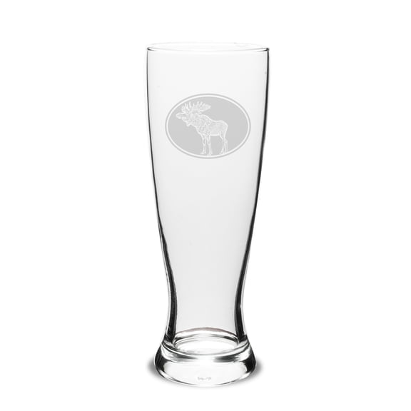 Moose Oval 23oz Deep Etched University Pilsner