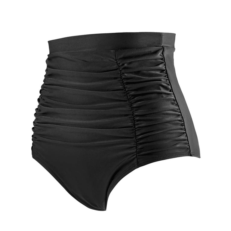  RELLECIGA Women's Black High Cut High Waisted Bikini Bottom  Size Small : Clothing, Shoes & Jewelry