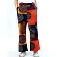 thumbnail image 3 of Women Wide Legs Pants with Pockets Vintage Print Plus Size, 3 of 8