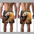 thumbnail image 3 of luoweisi Men's Beach Shorts Quick Dry Swim Trunks with Mesh Lining Unique Pangolin L, 3 of 5