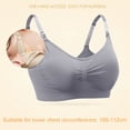 thumbnail image 2 of Lactation with women's lactation bra no underwire traceless front open buckle gathered lactation underwear 2-piece set - grey, 2 of 6